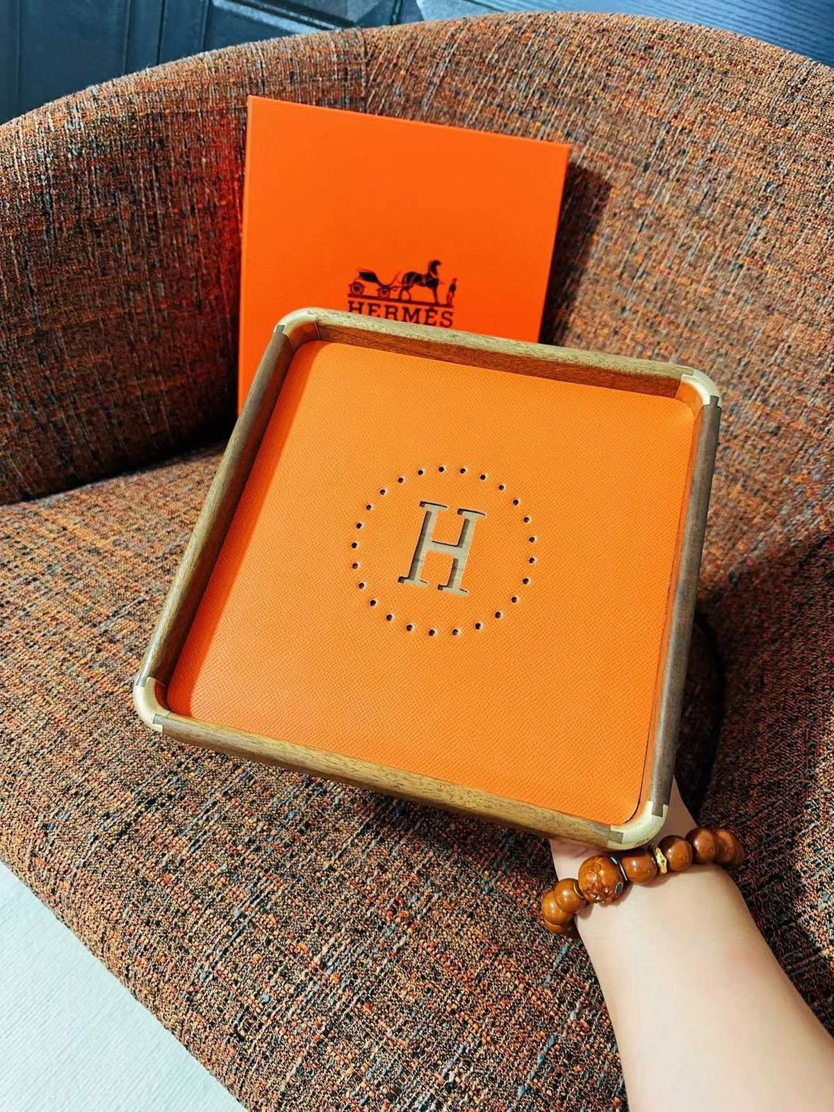 Hermes small square tray - Hermes Tray | Aleppo Gift UAE